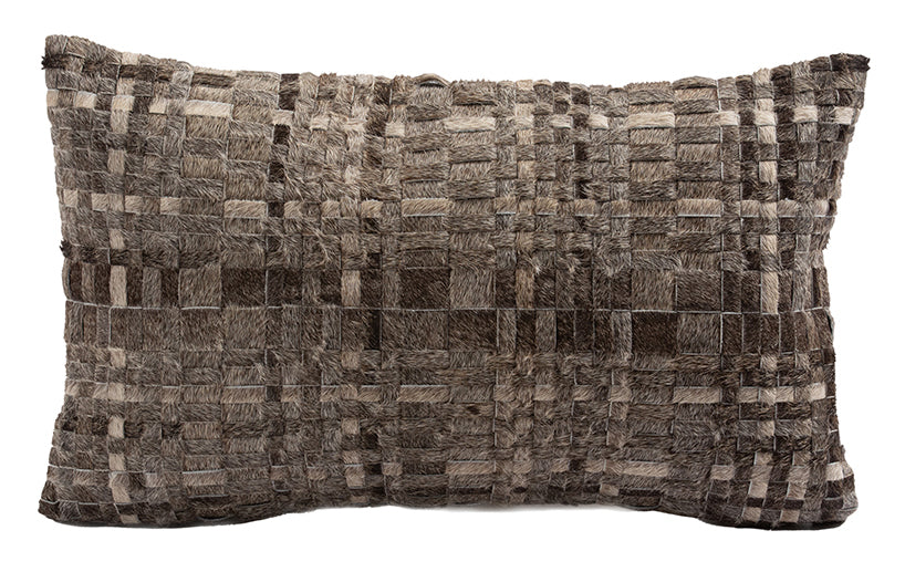 Tweed Cowhide Cushion