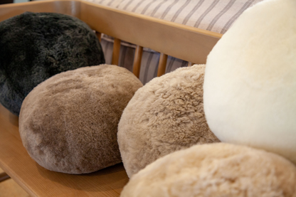 Shorn Sheepskin Ball Cushion
