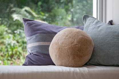 Shorn Sheepskin Ball Cushion