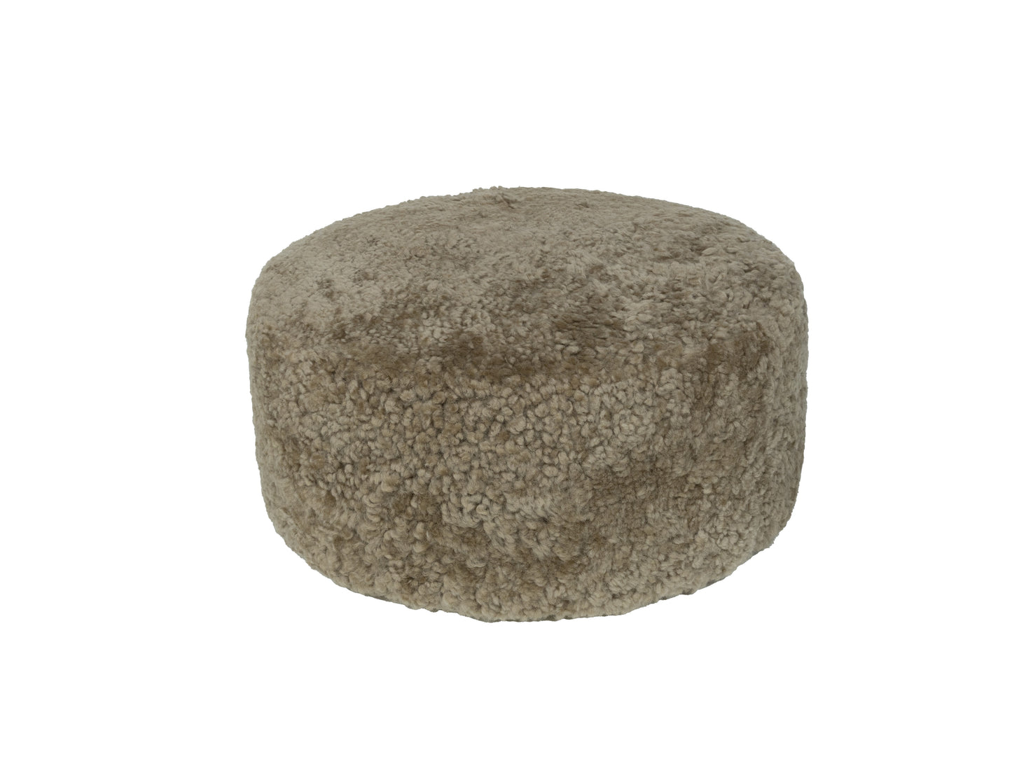 Shorn Curly Sheepskin Ottoman