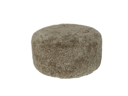 Shorn Curly Sheepskin Ottoman