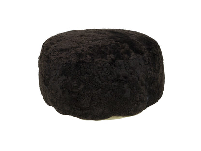 Shorn Curly Sheepskin Ottoman