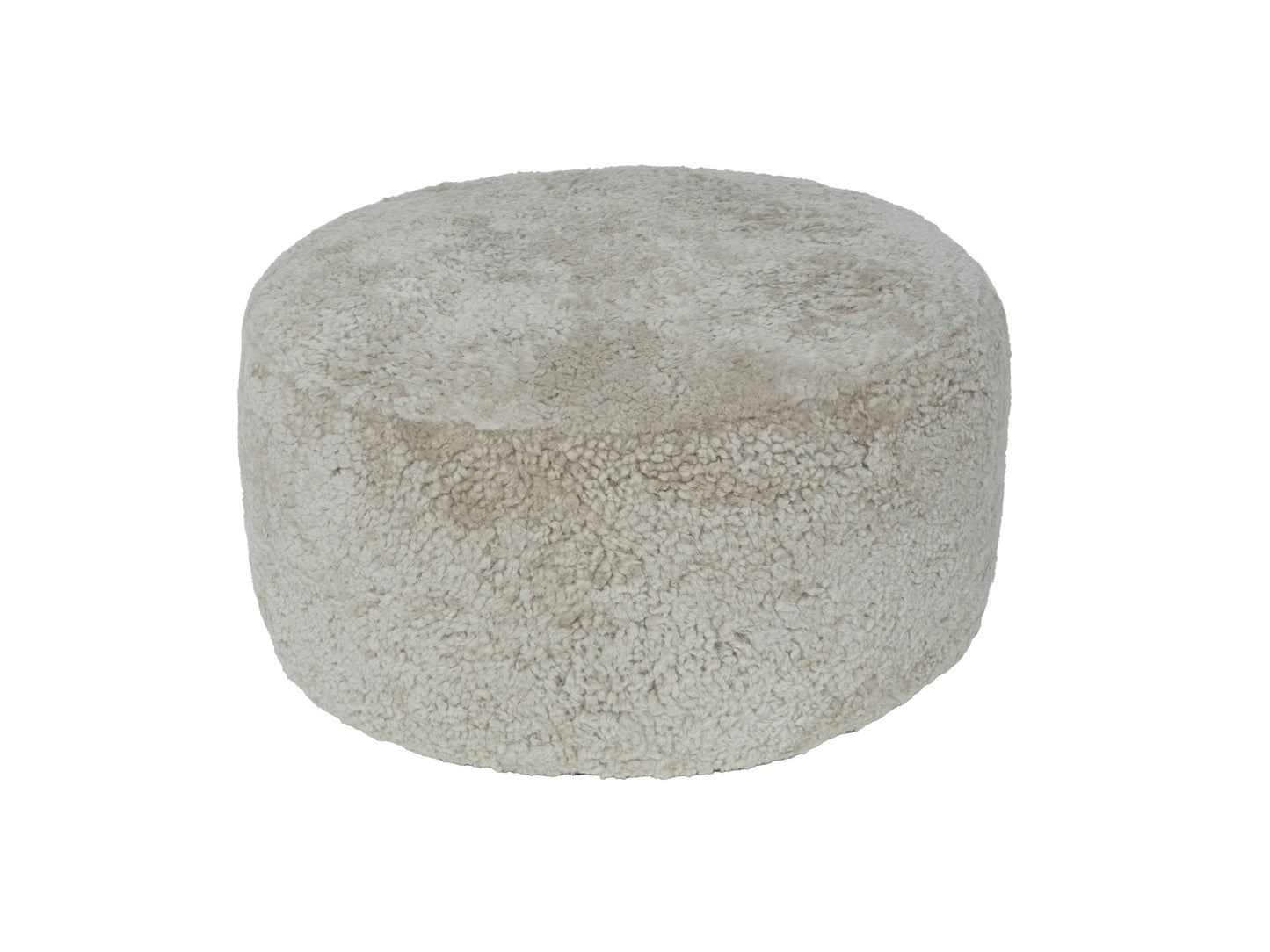 Shorn Curly Sheepskin Ottoman