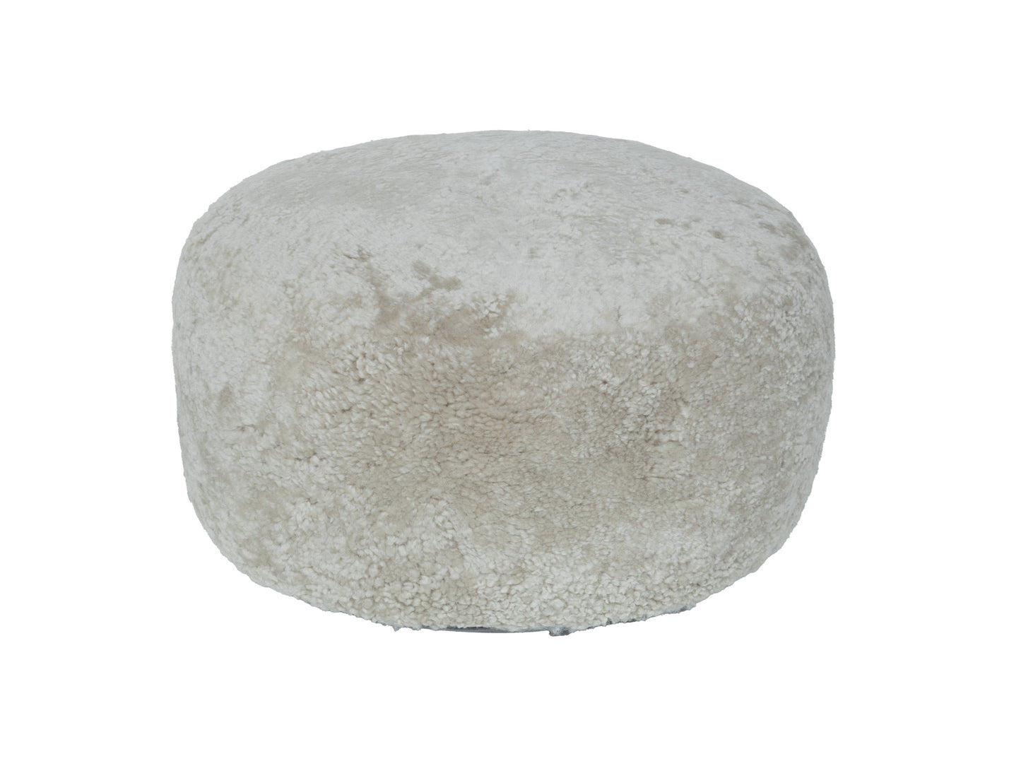Shorn Curly Sheepskin Ottoman
