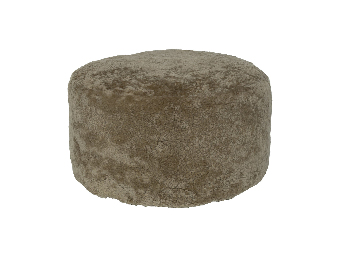 Shorn Curly Sheepskin Ottoman