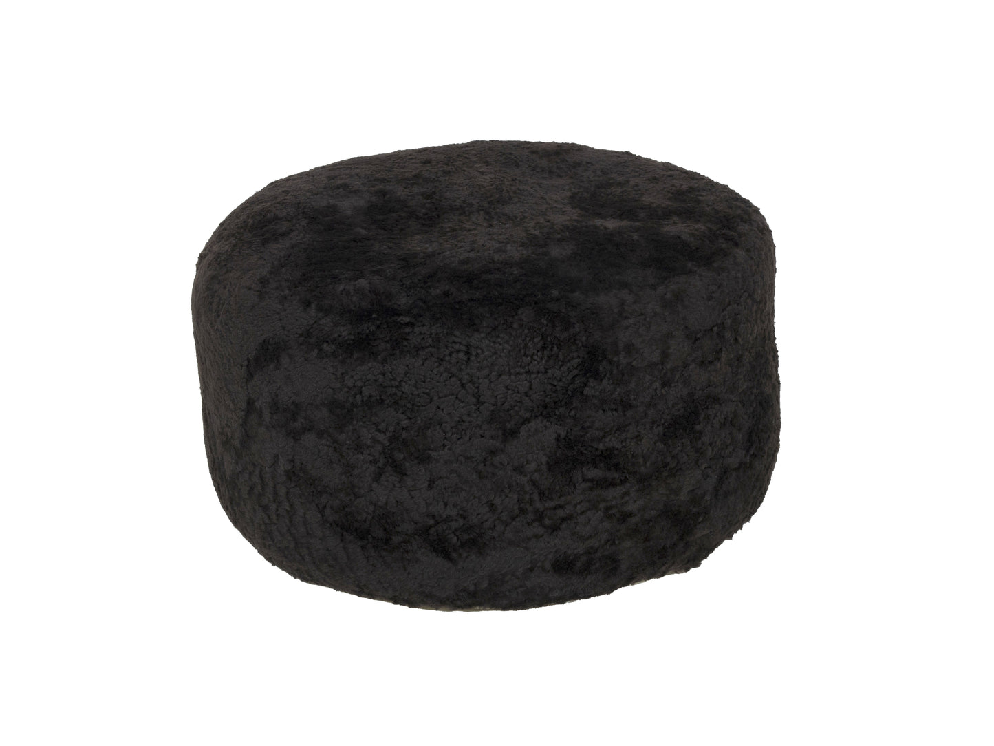 Shorn Curly Sheepskin Ottoman