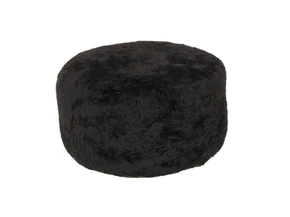 Shorn Curly Sheepskin Ottoman