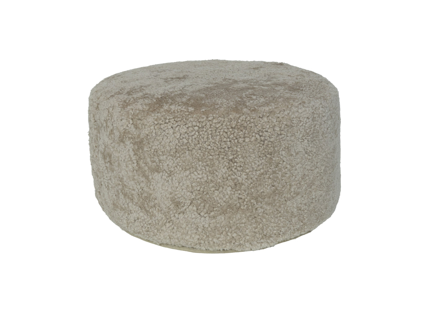 Shorn Curly Sheepskin Ottoman