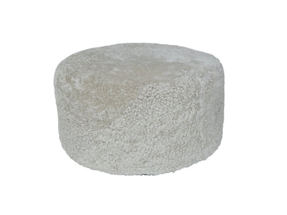 Shorn Curly Sheepskin Ottoman