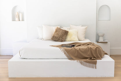 Flatweave Camel Hair Throw